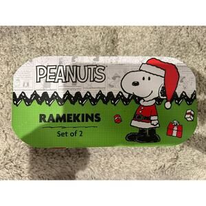 Peanuts Snoopy Ramekins - Set of Two - Puffer Winter Gear - NWT